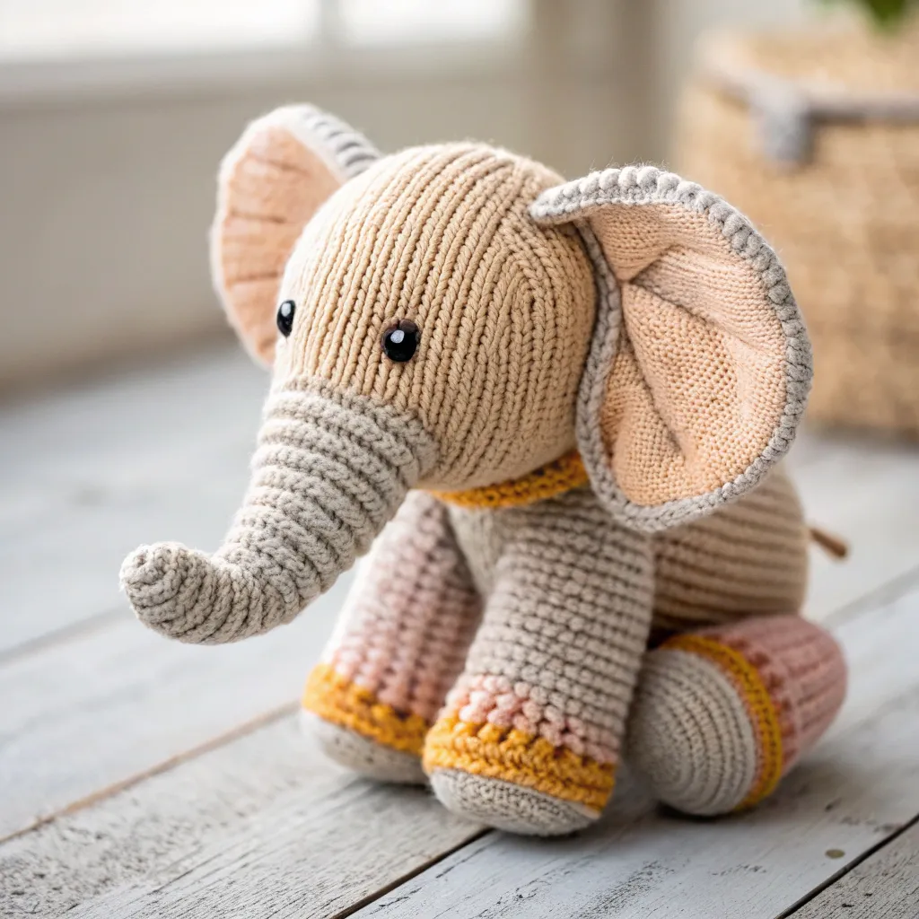 Knitted Elephant Toy